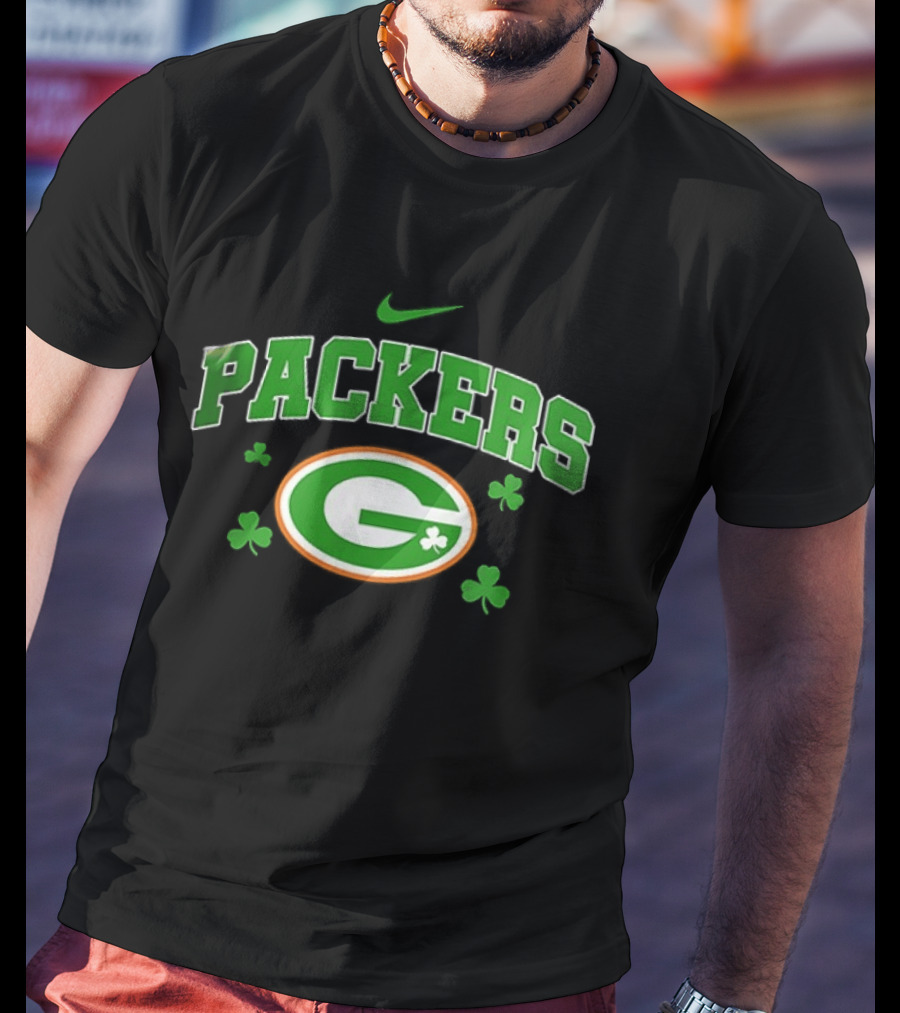 Green Bay Packers Nike Irish Clover Fan Gear T-Shirt