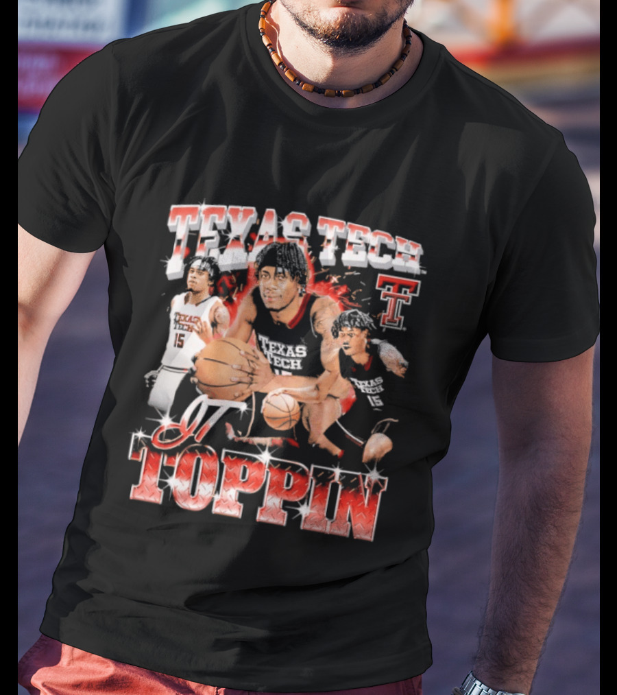Texas Tech Basketball JT Toppin 90s Vintage Sports T-Shirt