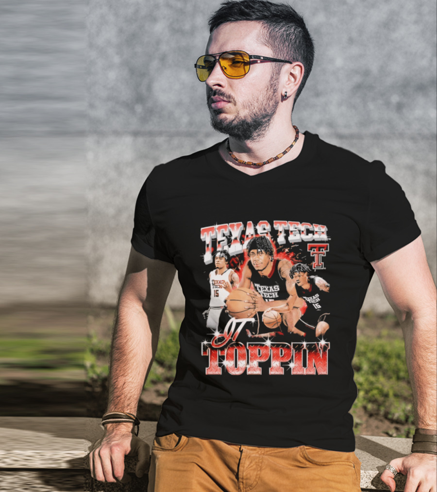 Texas Tech Basketball JT Toppin 90s Vintage Sports T-Shirt