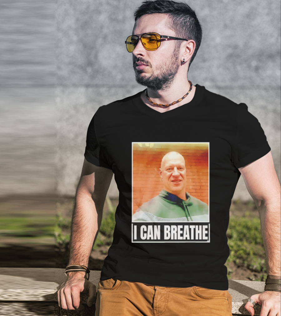 I Can Breathe Text Brick Wall T-Shirt