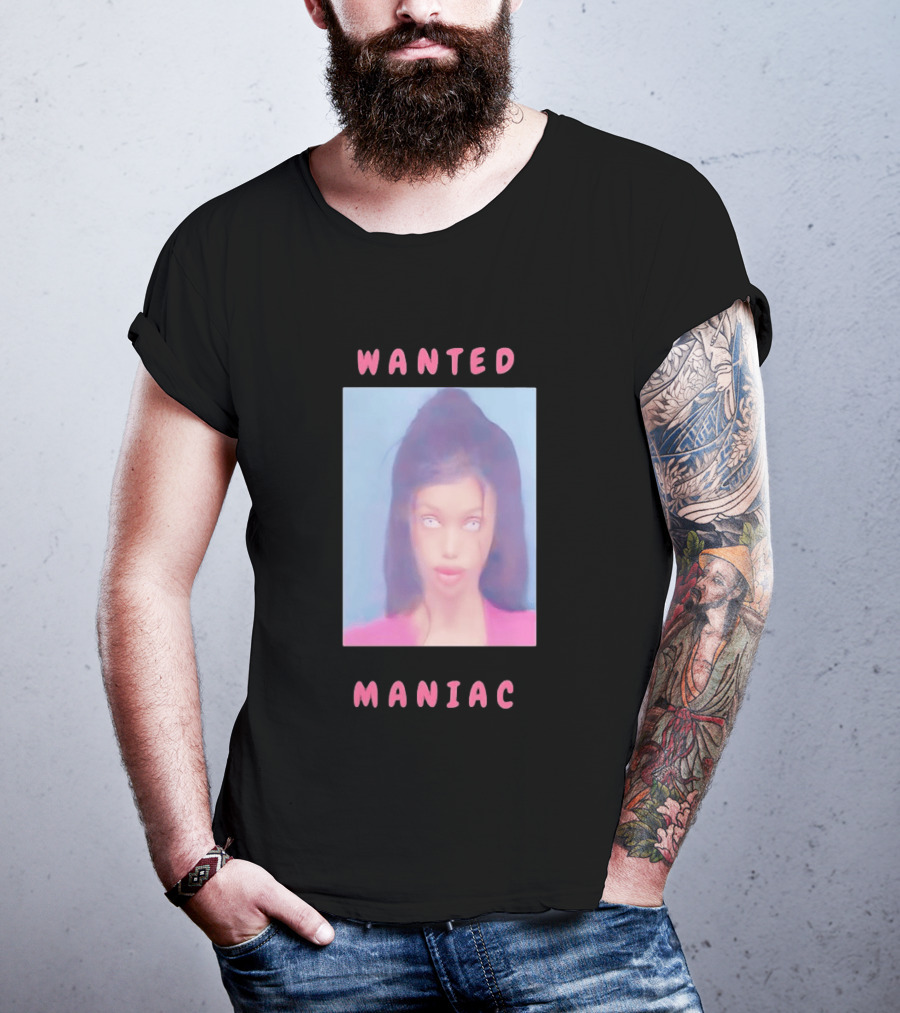 Wanted Maniac 2026 Surreal Doll Aesthetic With Glowing Eyes T-Shirt