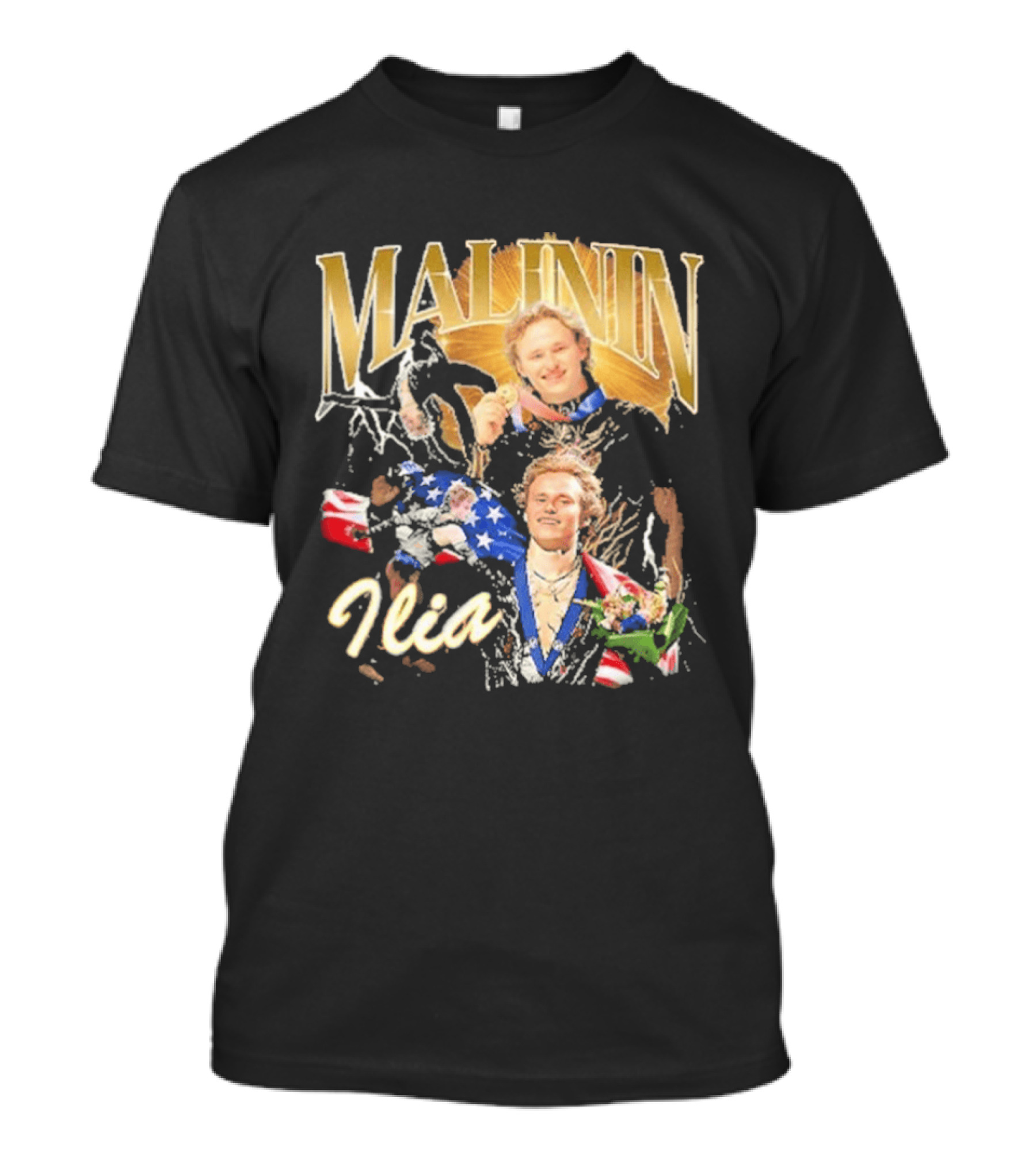 Ilia Malinin Gold Medal Champion Ice Skating T-Shirt