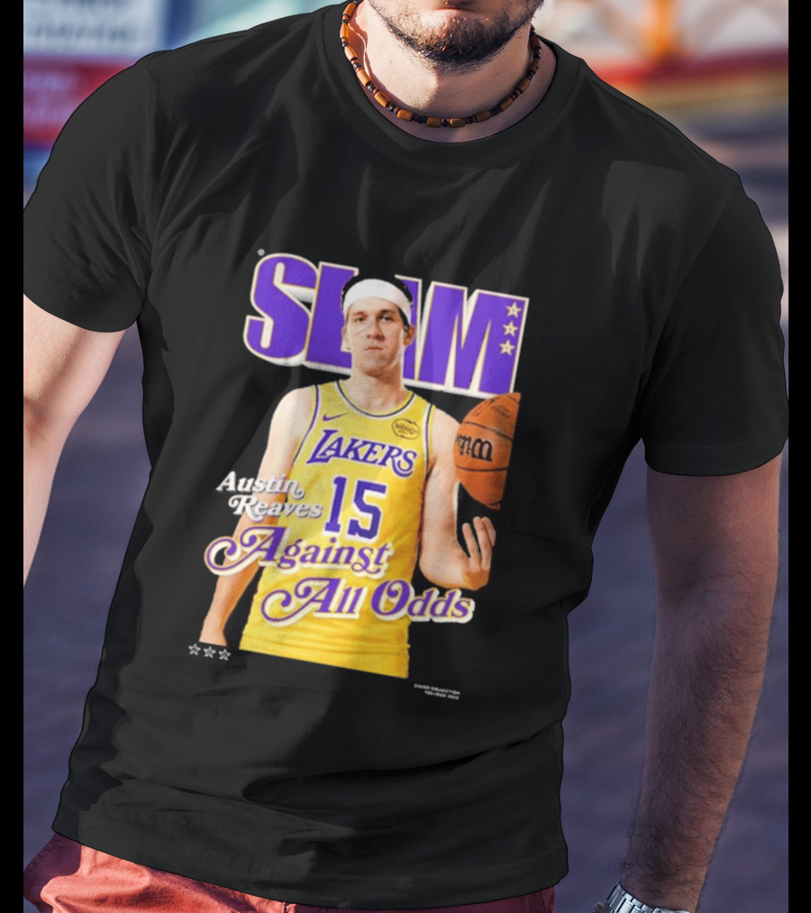 SLAM Cover Austin Reaves Against All Odds Los Angeles Lakers NBA T-Shirt