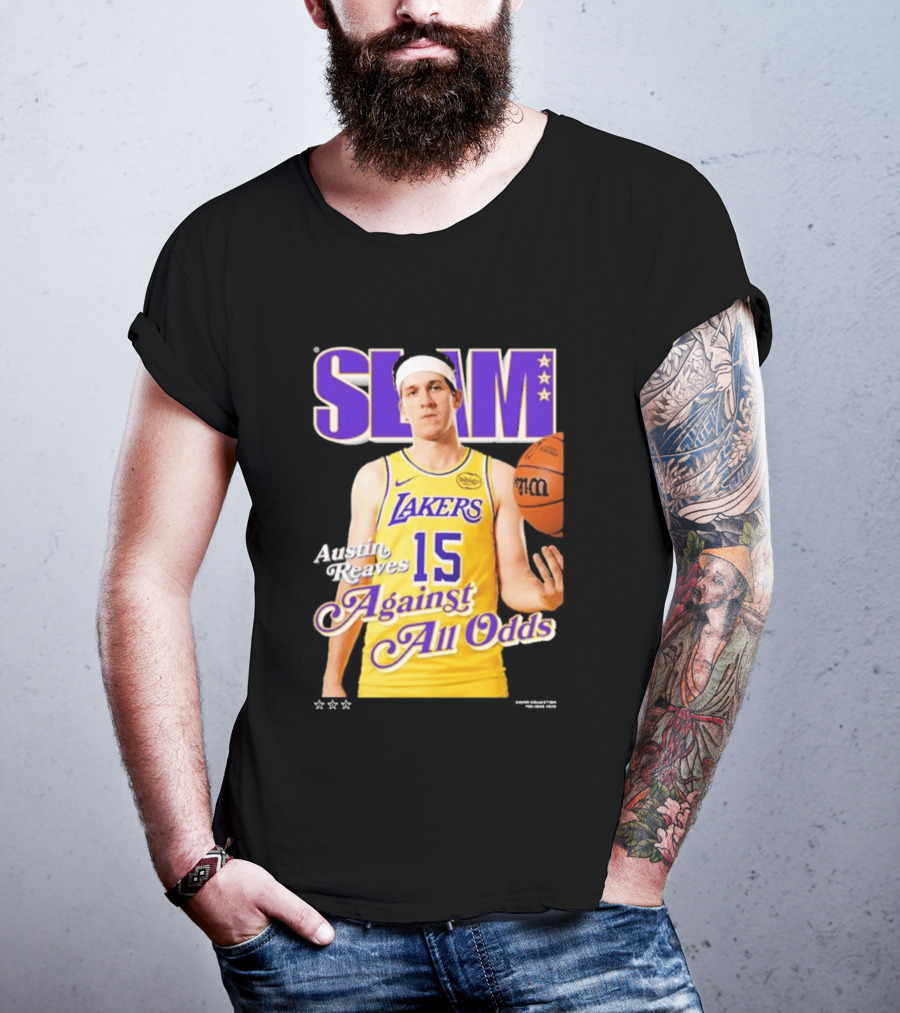 SLAM Cover Austin Reaves Against All Odds Los Angeles Lakers NBA T-Shirt