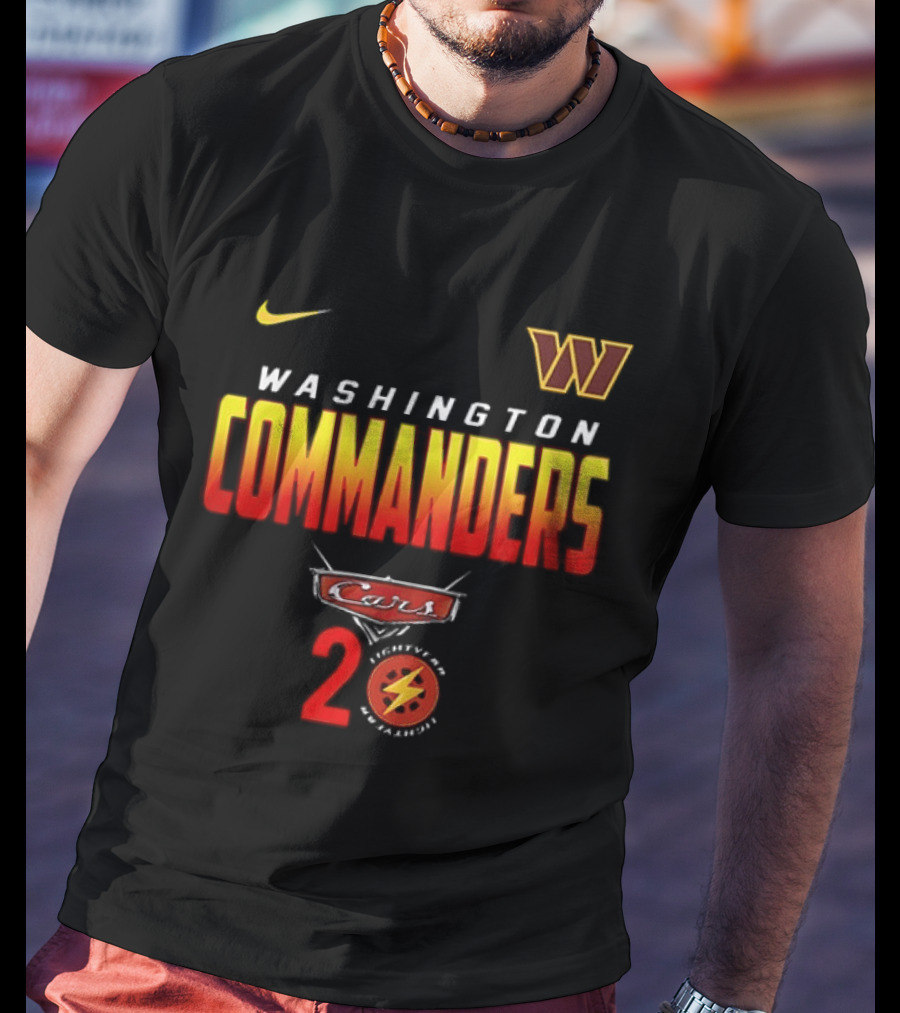 Washington Commanders Nike Cars 20th Anniversary T-Shirt