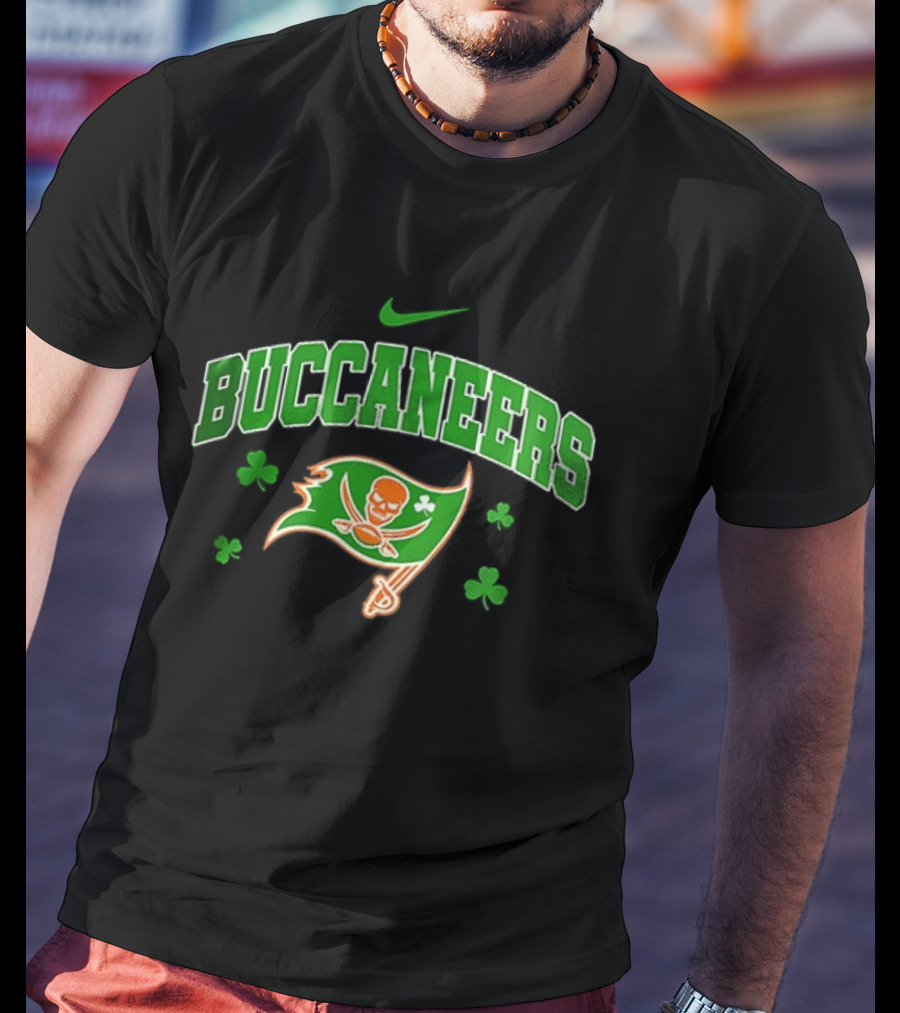 Tampa Bay Buccaneers Irish Green Clover Nike T-Shirt