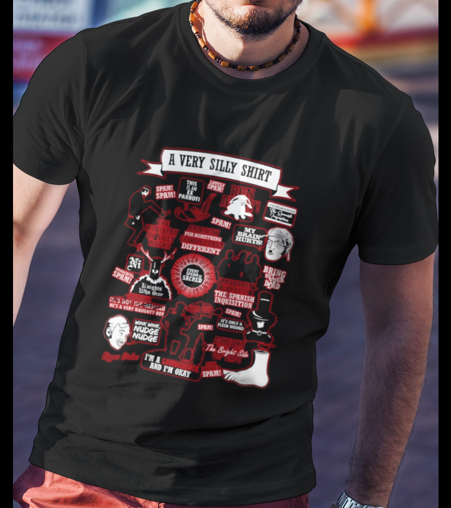 Very Silly This Is An Ex Parrot Spam Spanish Inquisition Bring Out Your Dead T-Shirt