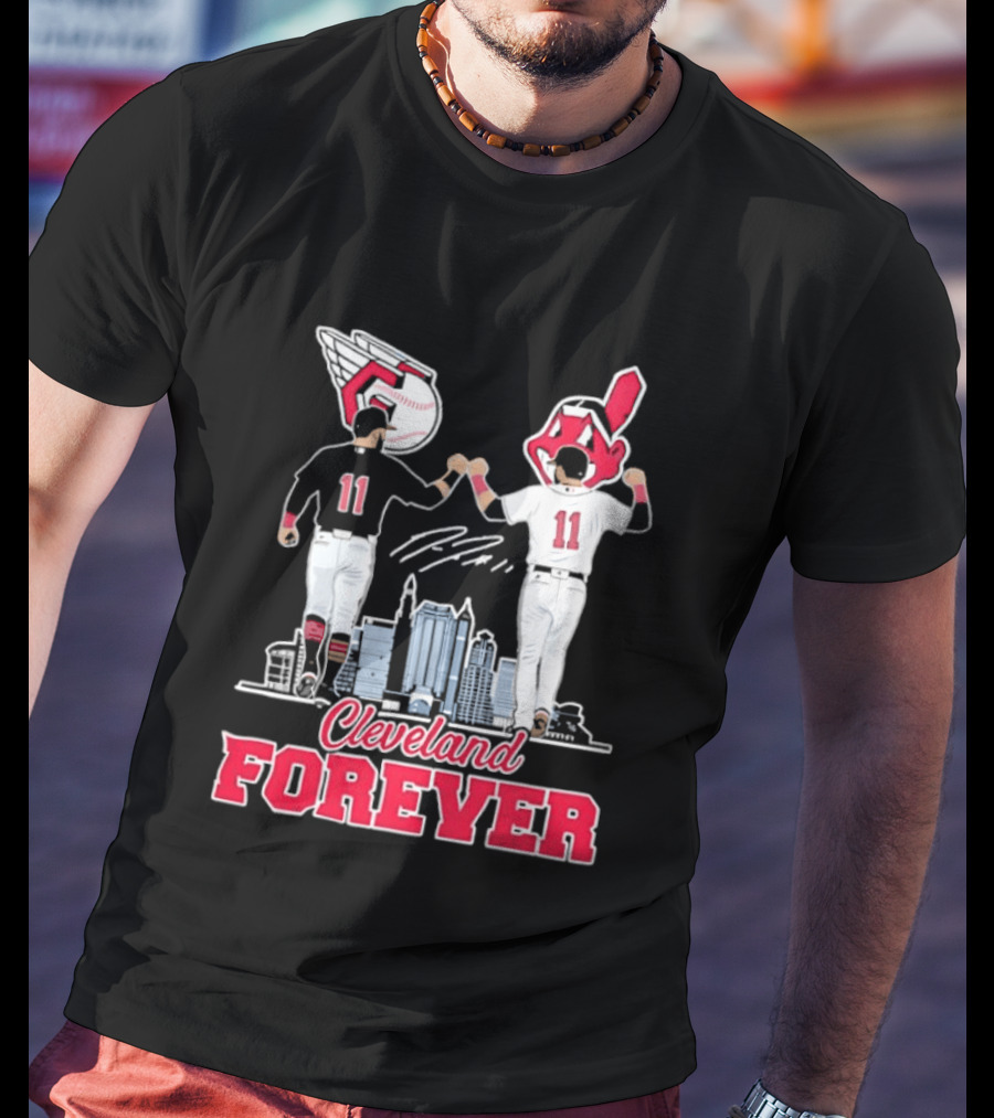 Cleveland Forever Baseball Guardians Indians Heritage Skyline Legends T-Shirt