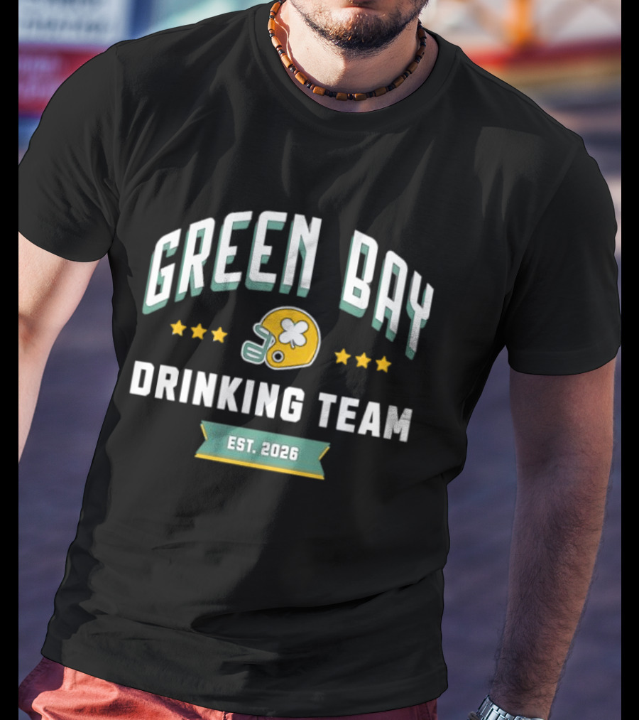Green Bay Drinking Team Est 2026 Helmet Stars T-Shirt