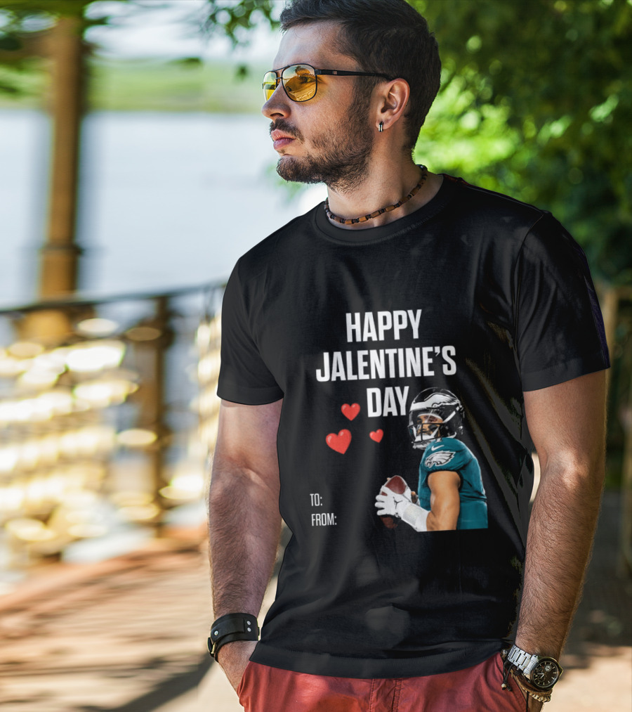 Philadelphia Eagles Happy Jalentine's Day Football Celebration T-Shirt