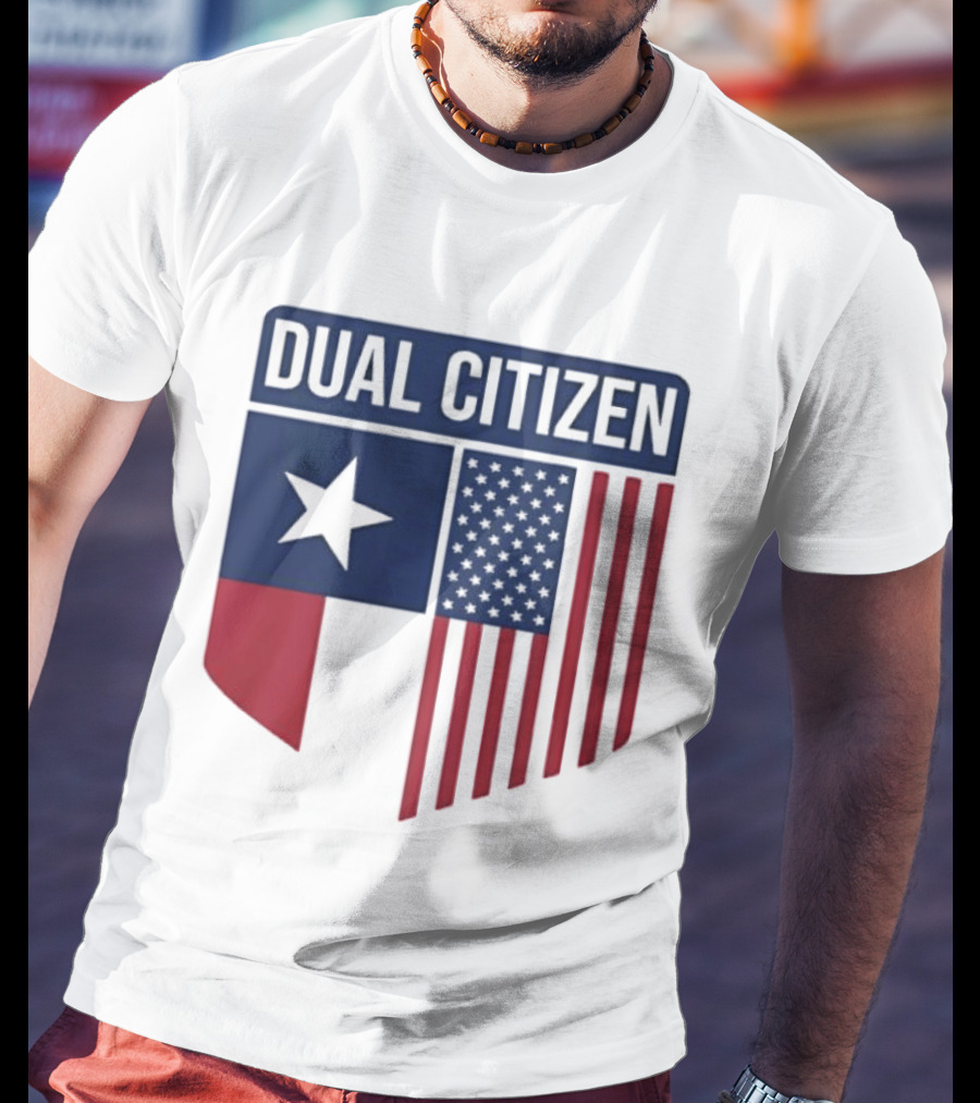 Texas Dual Citizen State Flag Star And Stripes T-Shirt