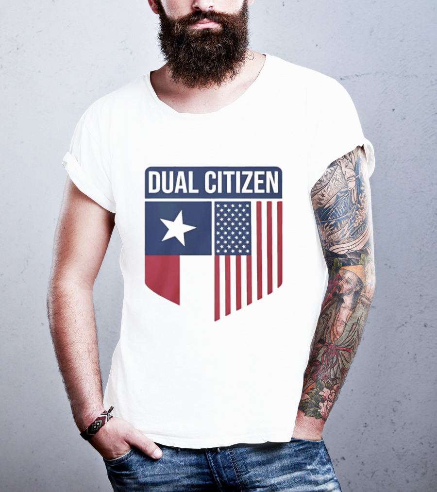 Texas Dual Citizen State Flag Star And Stripes T-Shirt