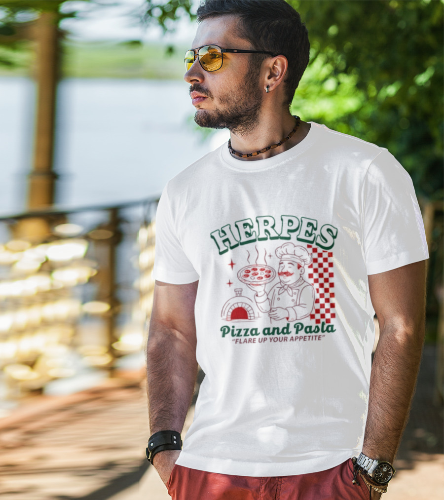 Pizza And Pasta Flare Up Your Appetite Italian Chef T-Shirt