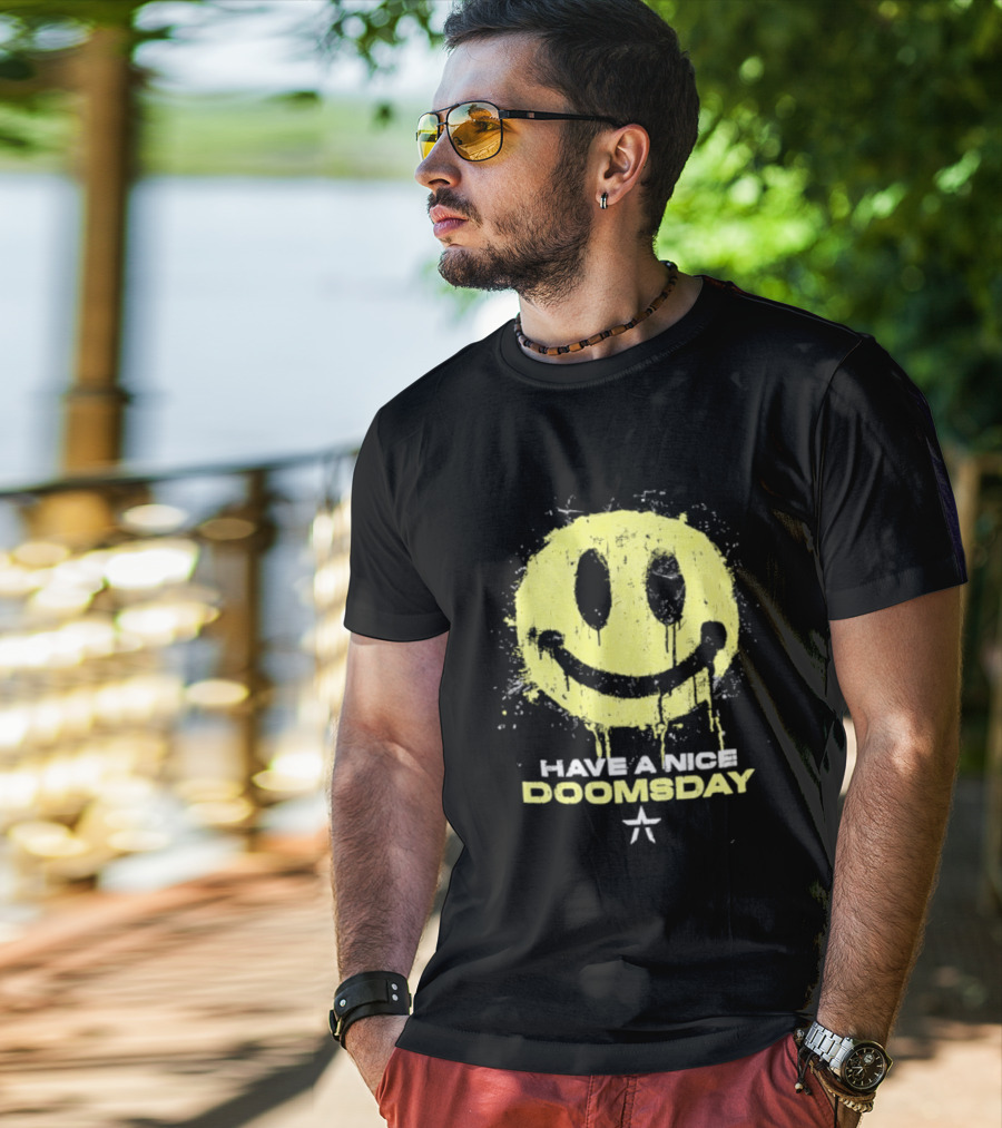 Starset Have A Nice Doomsday Smiley Face Distressed Splatter T-Shirt