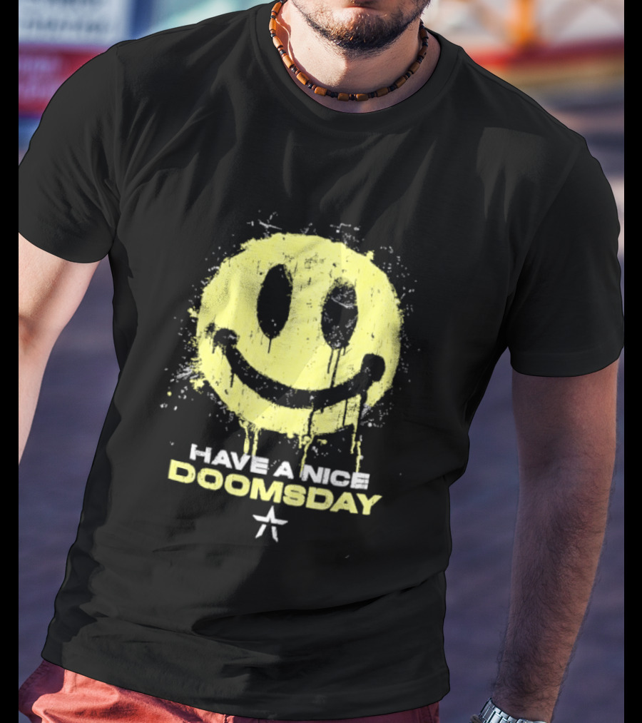 Starset Have A Nice Doomsday Smiley Face Distressed Splatter T-Shirt
