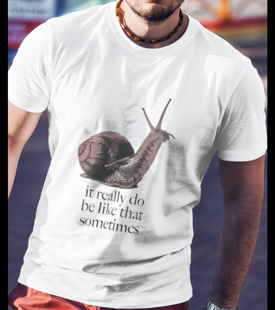 It Really Do Be Like That Sometimes Brown Garden Snail Mood T-Shirt