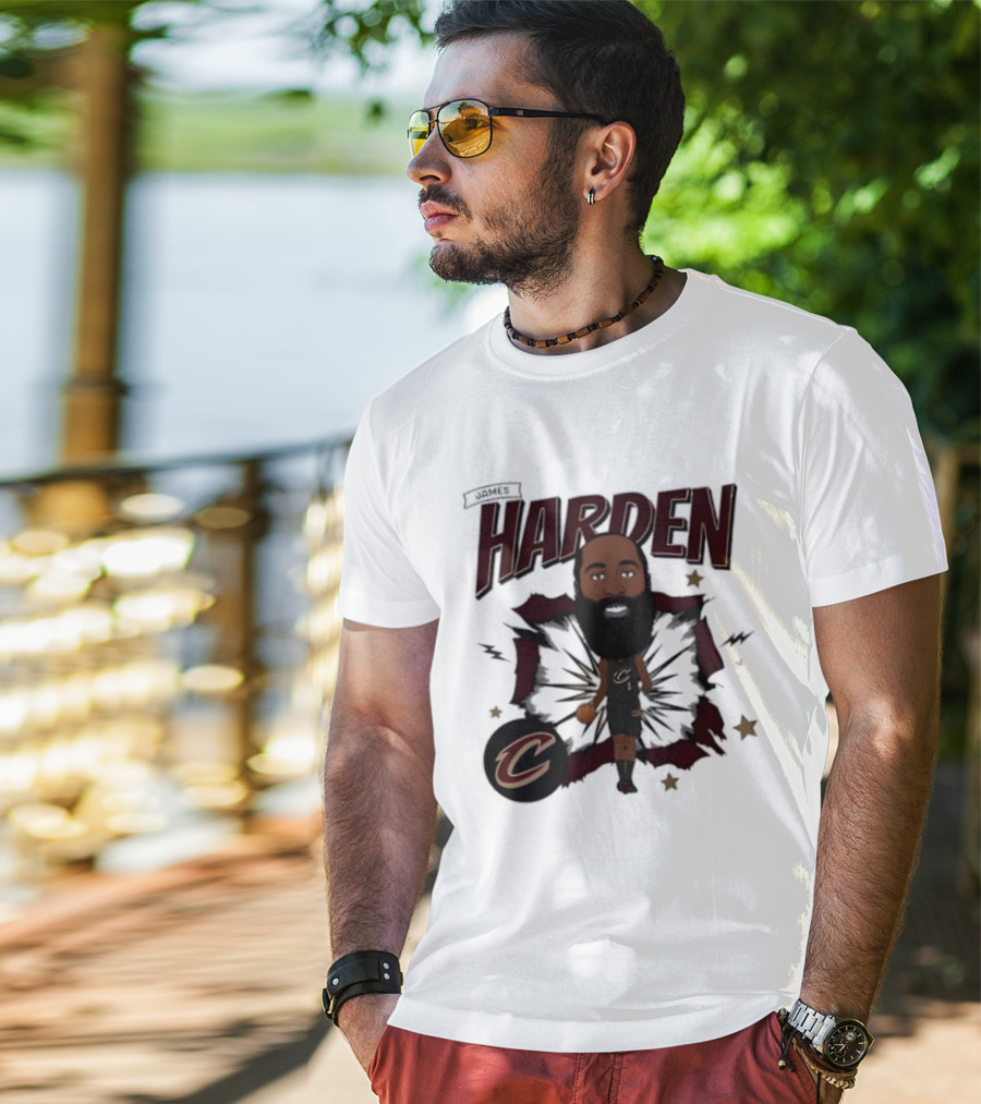 Cleveland Cavaliers James Harden Cartoon Bobblehead T-Shirt
