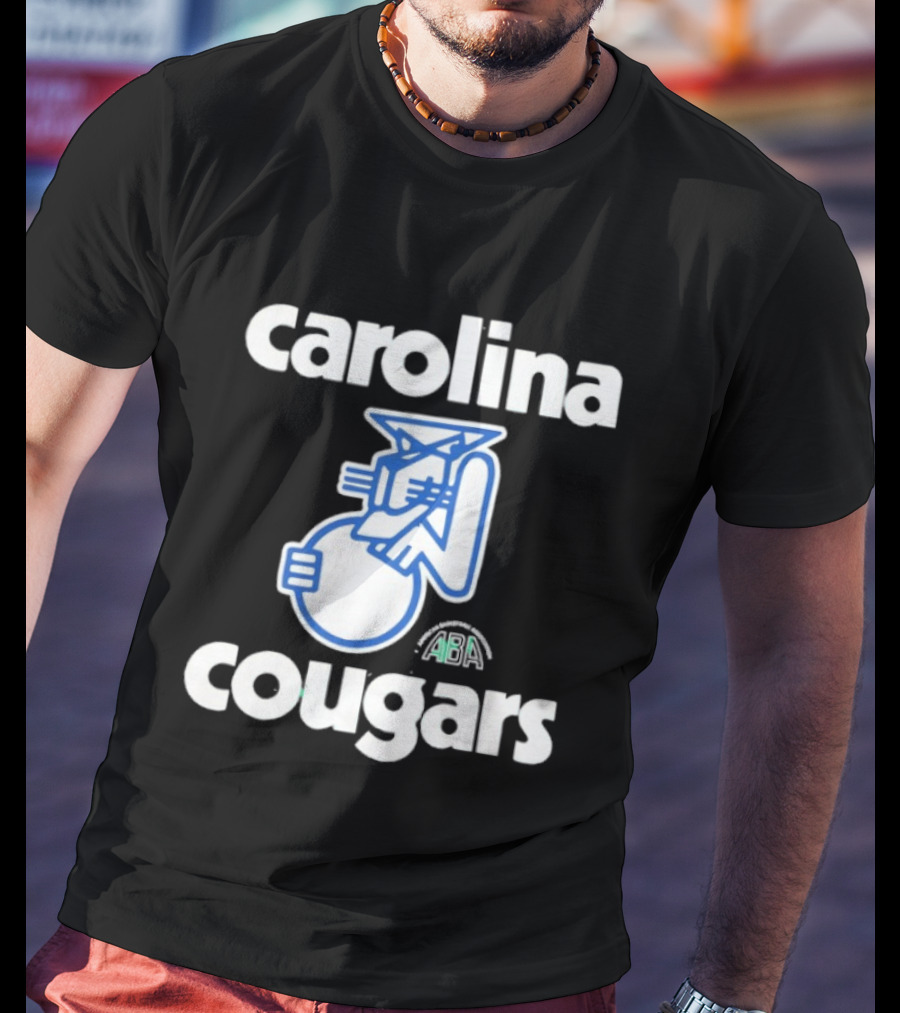 Carolina Cougars ABA Retro Basketball Team T-Shirt