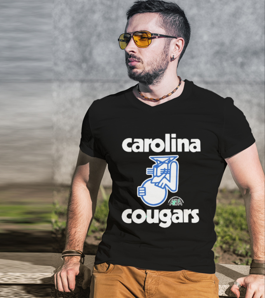 Carolina Cougars ABA Retro Basketball Team T-Shirt