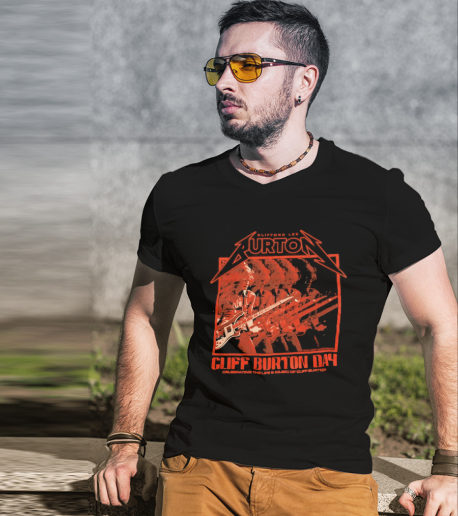 Clifford Lee Burton Cliff Burton Day 2025 Celebrating The Life And Music T-Shirt
