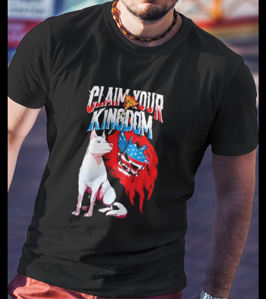Cody Rhodes Pharaoh Dog Claim Your Kingdom WWE American Flag T-Shirt