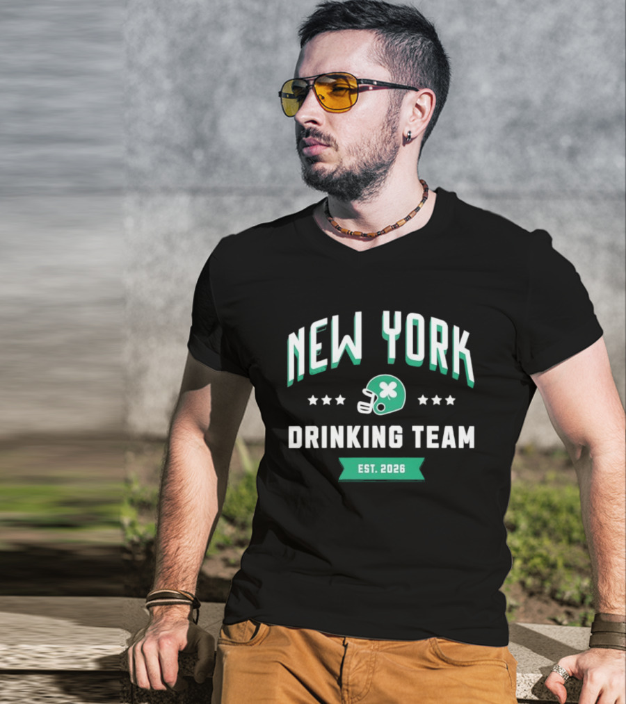 New York Drinking Team Helmet Est 2026 T-Shirt