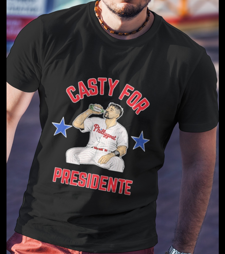 Nick Castellanos Phillygoat Casty For Presidente Philadelphia Phillies Fans T-Shirt