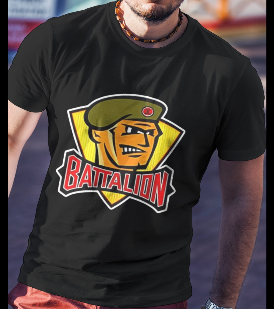 North Bay Battalion Hockey Military Emblem Inclusion Night T-Shirt