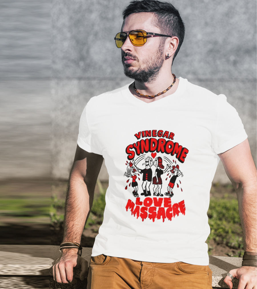 Vinegar Syndrome Love Massacre Retro Horror Comic T-Shirt