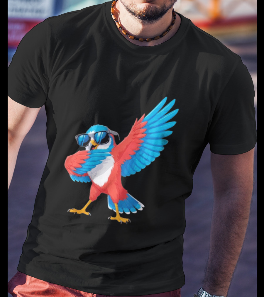 Sea Hawk Bird Dabbing With Sunglasses T-Shirt