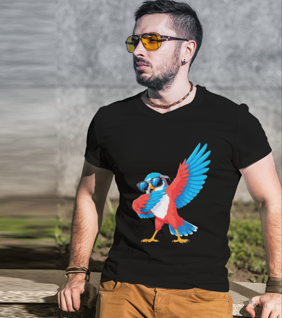 Sea Hawk Bird Dabbing With Sunglasses T-Shirt