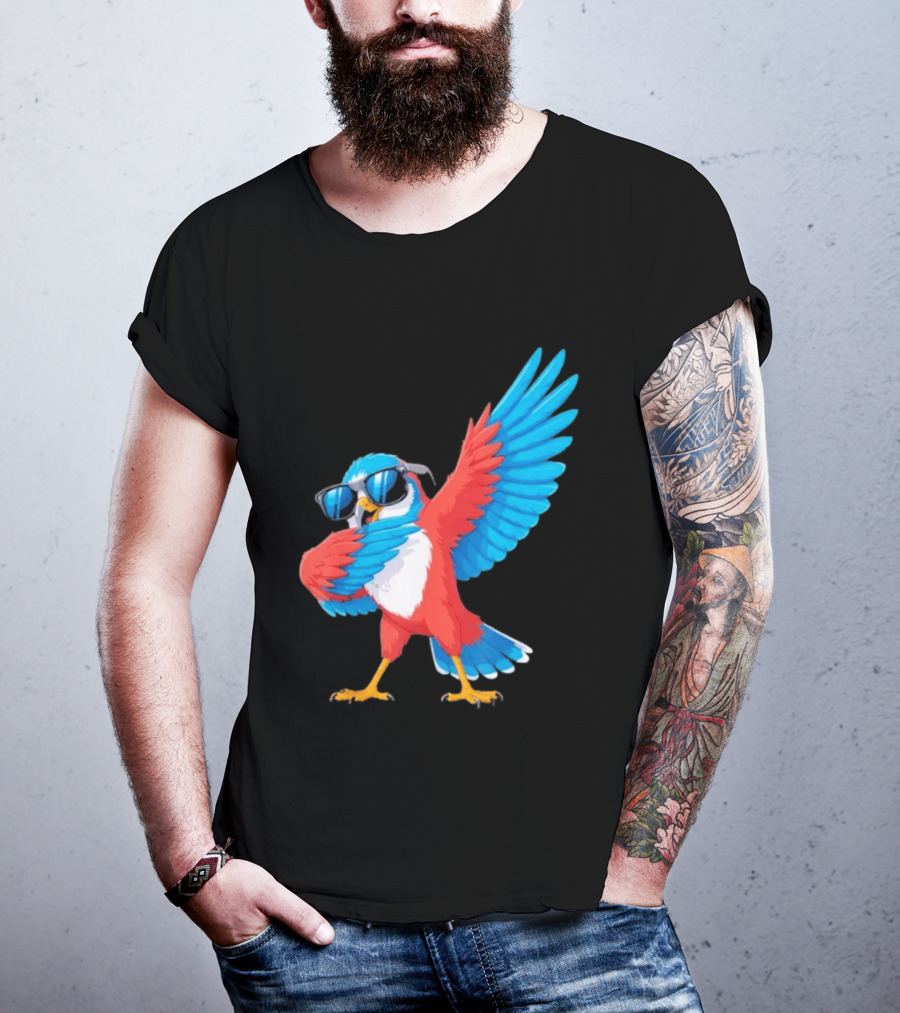 Sea Hawk Bird Dabbing With Sunglasses T-Shirt