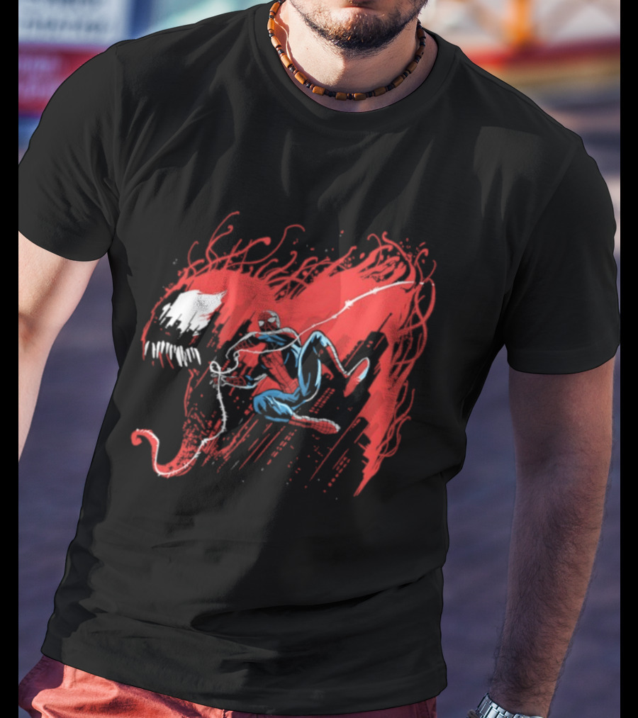 Spider Man Carnage Symbiote Dynamic Battle T-Shirt