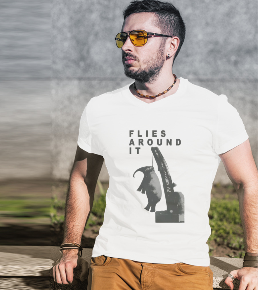 Elephant Flies Around It Crane T-Shirt