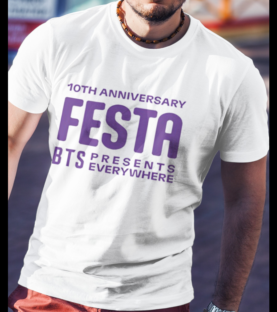 10th Anniversary BTS Festa Presents Everywhere T-Shirt