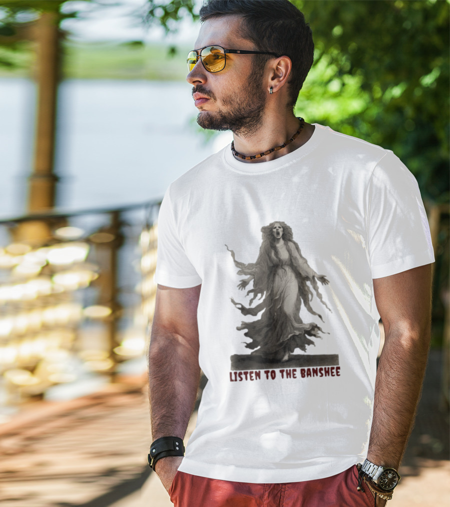 Ghost Girl Listen To The Banshee Eerie Spectral T-Shirt