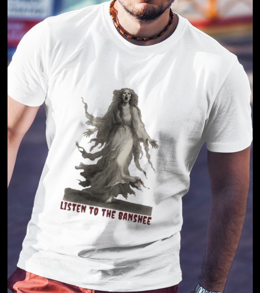 Ghost Girl Listen To The Banshee Eerie Spectral T-Shirt