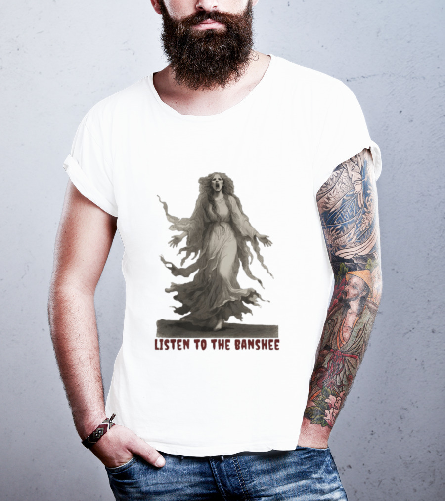 Ghost Girl Listen To The Banshee Eerie Spectral T-Shirt