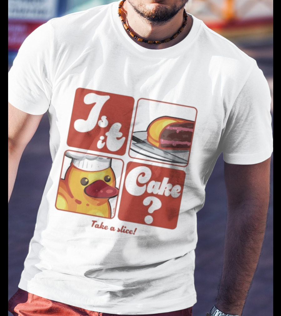 Is It Cake Rubber Ducky Chef Puzzle Blocks T-Shirt