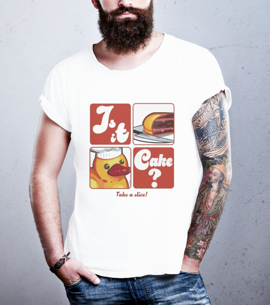 Is It Cake Rubber Ducky Chef Puzzle Blocks T-Shirt