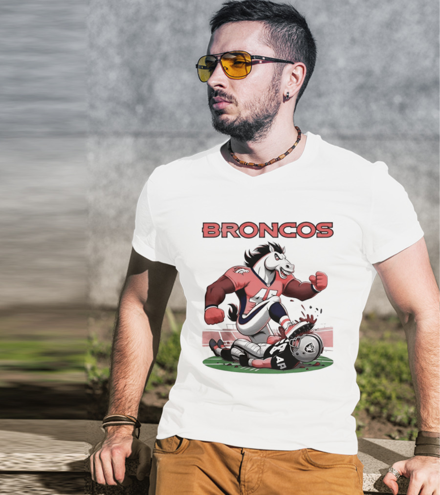 Denver Broncos Vs Raiders Beat Rivals Football Showdown T-Shirt