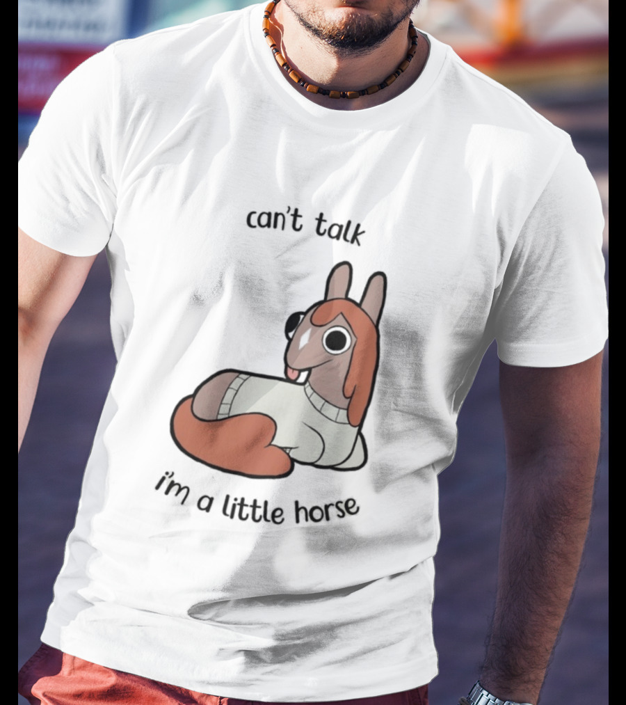 Lucah Can't Talk I'm A Little Horse Cute Cartoon T-Shirt