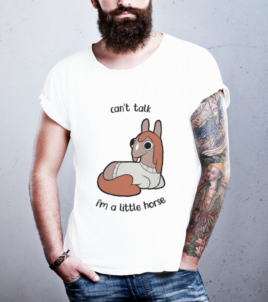 Lucah Can't Talk I'm A Little Horse Cute Cartoon T-Shirt