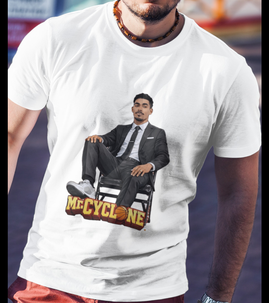 Mr Cyclone Tamin Lipsey In Suit On Chair Iowa State Cyclones T-Shirt