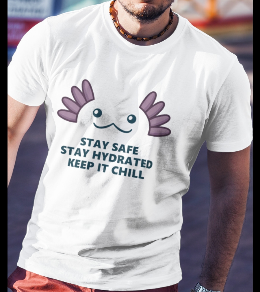 Stay Safe Stay Hydrated Keep It Chill Booper Face TGH Sr T-Shirt