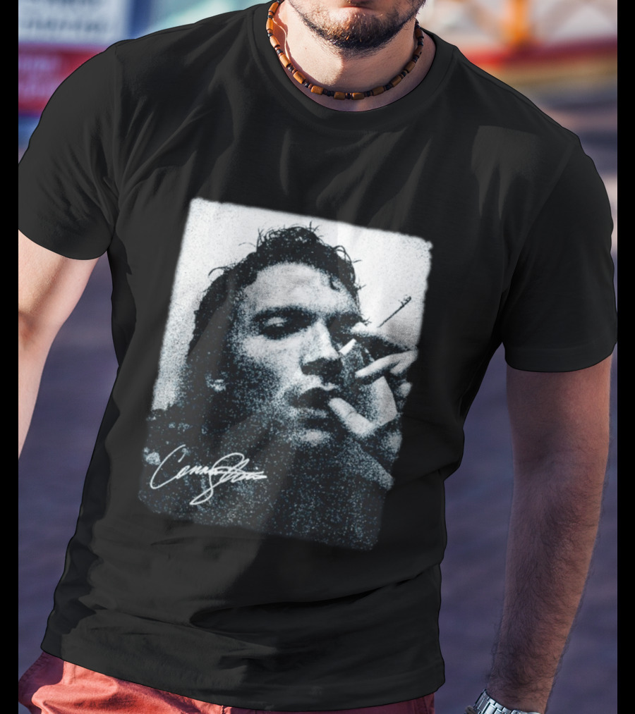 Ilya Rozanov Cigarette Portrait Cursive Signature T-Shirt