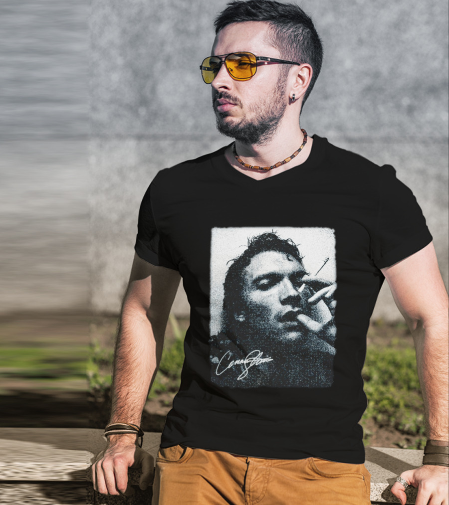 Ilya Rozanov Cigarette Portrait Cursive Signature T-Shirt