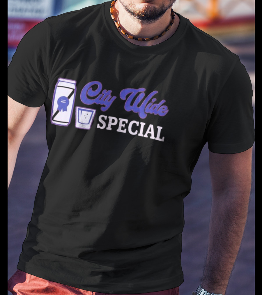 City Wide Special Philadelphia Phillies Beer Can And Shot T-Shirt