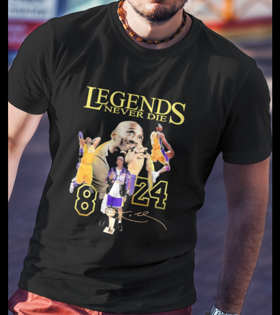 Legends Never Die Kobe Bryant 8 24 Los Angeles Basketball T-Shirt