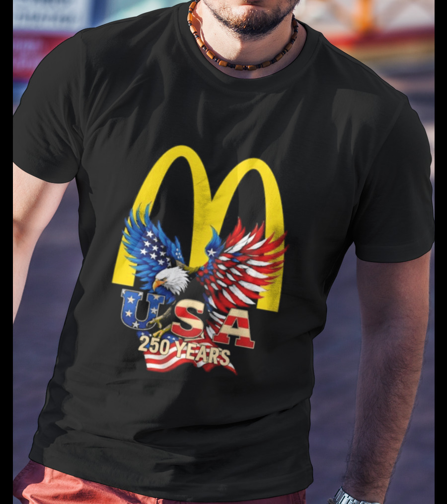 Eagle USA 250 Years McDonald's Flag Celebration T-Shirt